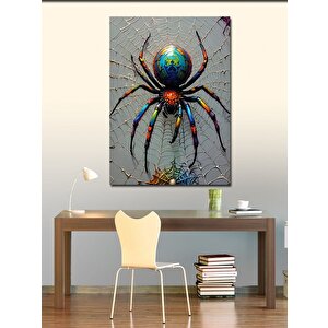 Kanvas Tablo Desenli Örümcek Ve Ağ 70x100 cm