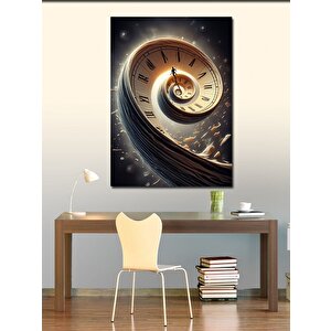 Kanvas Tablo Saat Ve Merdiven 50x70 cm