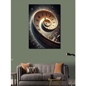 Kanvas Tablo Saat Ve Merdiven 50x70 cm