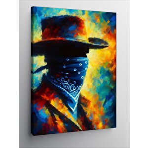 Kanvas Tablo Soyut Şapkalı Figür 70x100 cm