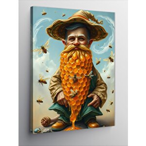 Kanvas Tablo Arıcı Şapkalı Adam 50x70 cm