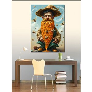 Kanvas Tablo Arıcı Şapkalı Adam 100x140 cm