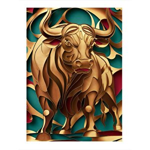 Boğa Burcu Art Mdf Poster 25cmx 35cm 25x35 cm