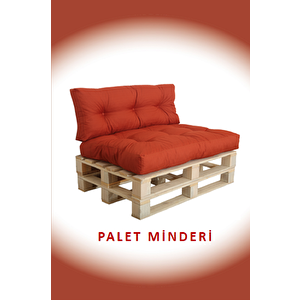 İç Ve Dış Mekan Palet Minderi, Balkon Minderi, Oturma Ve Yer Minderi 2 Li Kiremit Kiremit