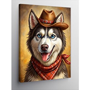 Kanvas Tablo Kovboy Köpeği 50x70 cm
