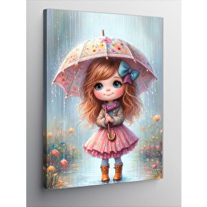 Kanvas Tablo Kız Çocuğu Ve Köpeği 70x100 cm