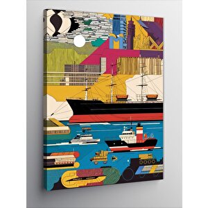 Kanvas Tablo Soyut Sanat Çalışması 100x140 cm