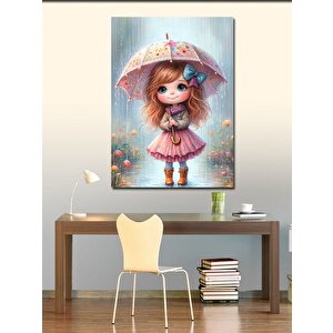 Kanvas Tablo Kız Çocuğu Ve Köpeği 50x70 cm