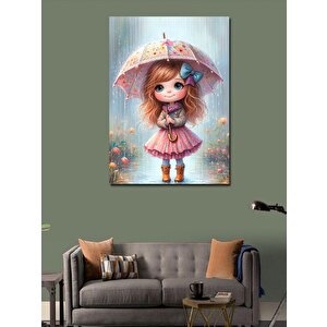 Kanvas Tablo Kız Çocuğu Ve Köpeği 50x70 cm