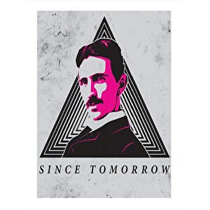 Nikola Tesla Dekoratif Ahşap Tablo 25cmx 35cm 25x35 cm