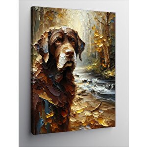 Kanvas Tablo Avcı Köpeği Ve Orman