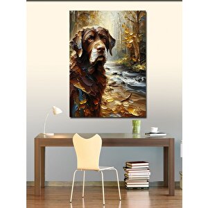 Kanvas Tablo Avcı Köpeği Ve Orman
