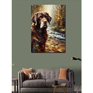 Kanvas Tablo Avcı Köpeği Ve Orman