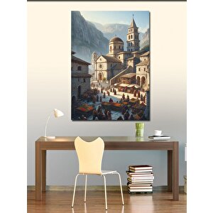 Kanvas Tablo Köydeki Pazar 70x100 cm
