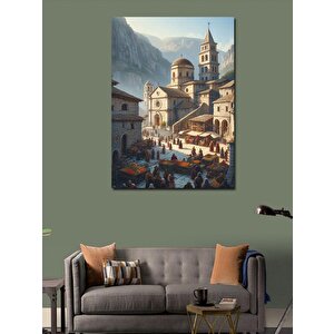 Kanvas Tablo Köydeki Pazar 70x100 cm