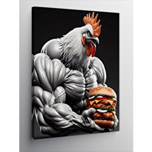 Kanvas Tablo Kaslı Tavuk 100x140 cm