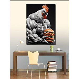 Kanvas Tablo Kaslı Tavuk 100x140 cm