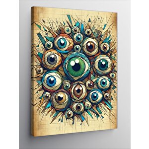 Kanvas Tablo Gözlerden Oluşan Sanat Eseri 50x70 cm