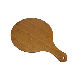 38-26 Cm Yuvarlak Bazlama Servis Tepsisi Ahşap Pizza Sunum Servis  Tepsisi Kulplu Tost Sunum Tepsisi