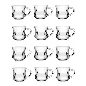 Dem Kulplu Çay Bardak -12 Li Çay Bardağı