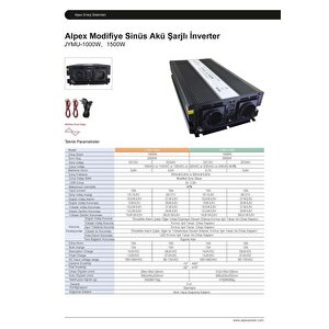 Alpex 1000 Watt Ups Şebeke Şarjlı Modifiye Sinüs İnvertör 212