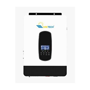 Uretech 2.2kva 1.8kw 1800 Watt Tam Sinüs Akıllı 80a H.v. Mppt 55-450v İnverter 12v-220vac 1kva 1kw İnvertör