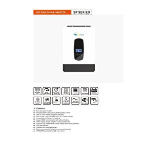 Uretech 2.2kva 1.8kw 1800 Watt Tam Sinüs Akıllı 80a H.v. Mppt 55-450v İnverter 12v-220vac 1kva 1kw İnvertör
