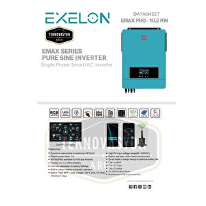 Teknovasyon Arge Exelon 10.2kw 48 V Mppt 160a Akıllı Invertör (çift Mppt)