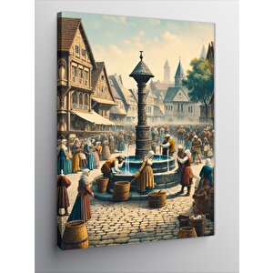 Kanvas Tablo Ortaçağ Pazarı 50x70 cm