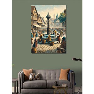 Kanvas Tablo Ortaçağ Pazarı 50x70 cm