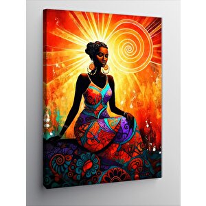 Kanvas Tablo Güneş Enerjisi Ve Kadın 100x140 cm