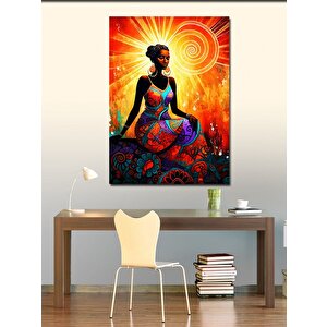 Kanvas Tablo Güneş Enerjisi Ve Kadın 100x140 cm