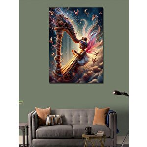 Kanvas Tablo Arp Çalan Kız 70x100 cm