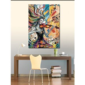 Kanvas Tablo Keman Çalan Kadın 50x70 cm