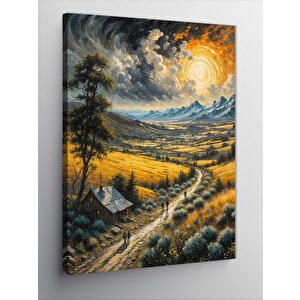 Kanvas Tablo Güneşli Tarla 100x140 cm