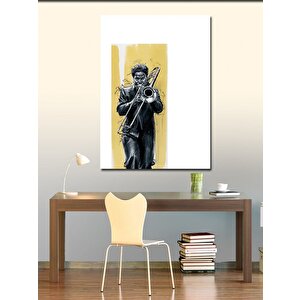Kanvas Tablo Trompet Çalan Adam 70x100 cm