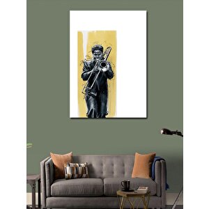 Kanvas Tablo Trompet Çalan Adam 70x100 cm