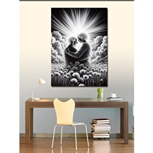 Kanvas Tablo Gelincik Tarlasında Yaşlı Çift 100x140 cm