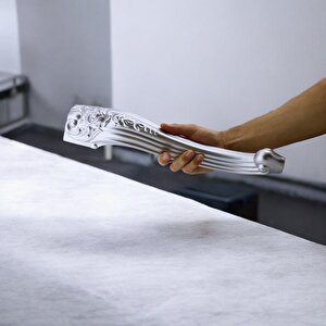 Nehir Plastik Sehpa Ayağı 40 Cm Gümüş Renk Orta Ayak Zigon Sehpa Mobilya Masa Ayakları 1 Adet Gri