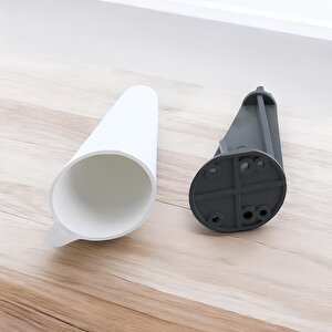 Açılı Konik Beyaz 12 Cm Mobilya Yükseltici Baza Ayağı Koltuk Kanepe Altı Puf Ayakları