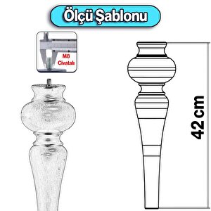 Damla Plastik 4 Adet Sehpa Ayağı 42 Cm Gümüş Orta Sehpası Ayak Zigon Sehpa Mobilya Ayakları Gri