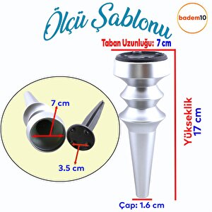 Oliva Mobilya Kanepe Koltuk Tv Ünitesi Baza Ayağı Zigon Orta Sehpası Ayak Ayakları Mat Gümüş 17 Cm