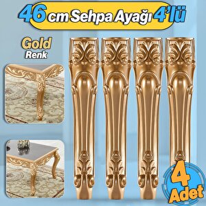 Erva Plastik 4 Adet Sehpa Ayağı 46 Cm Gold Altın Orta Ayak Zigon Sehpa Mobilya Masa Ayakları Altın