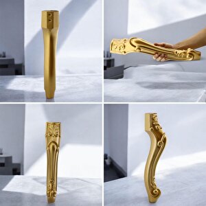 Erva Plastik 4 Adet Sehpa Ayağı 46 Cm Gold Altın Orta Ayak Zigon Sehpa Mobilya Masa Ayakları Altın