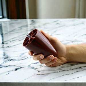 Oval 4 Adet 12 Cm (cevi̇z) Desenli Mobilya Dolap Kanepe Koltuk Baza Yükseltici Destek ayağı ayakları