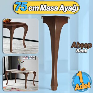 Lukens Masa Dresuar Ayağı 75 Cm Plastik Ahşap Ayak Mutfak Yemek Masası Mobilya Ayakları Kahverengi