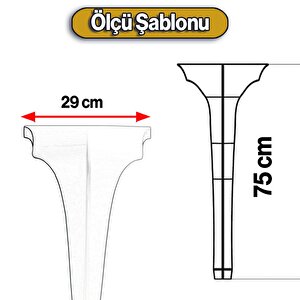 Lukens Masa Dresuar Ayağı 75 Cm Plastik Ahşap Ayak Mutfak Yemek Masası Mobilya Ayakları Kahverengi