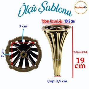 İstanbul 19 Cm Gold Altın Konsol Mobilya Kanepe Koltuk Tv Ünitesi Baza Ayağı Orta Sehpası Ayakları