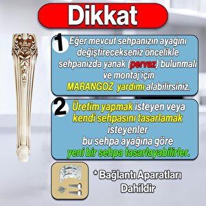 Nehir Plastik Sehpa Ayağı 40 Cm Krem Kahverengi Renk Orta Ayak Zigon Sehpa Mobilya Masa Ayakları