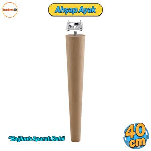 Ahşap Mobilya Ayağı Aparatlı 40 Cm Sehpa Zigon Orta Masa Puf Tabure Tv Ünitesi Ayakları M8 Civatalı